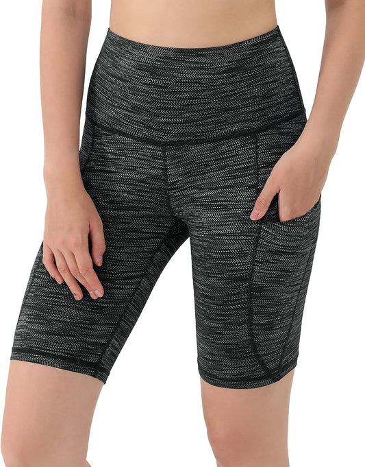 Women's Tummy Control High-Waisted Biker Shorts with Pockets