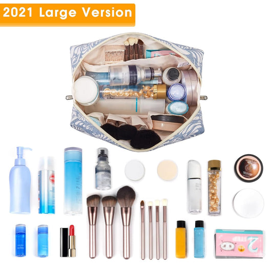 Women's Cute Travel Makeup Bag with Compartments